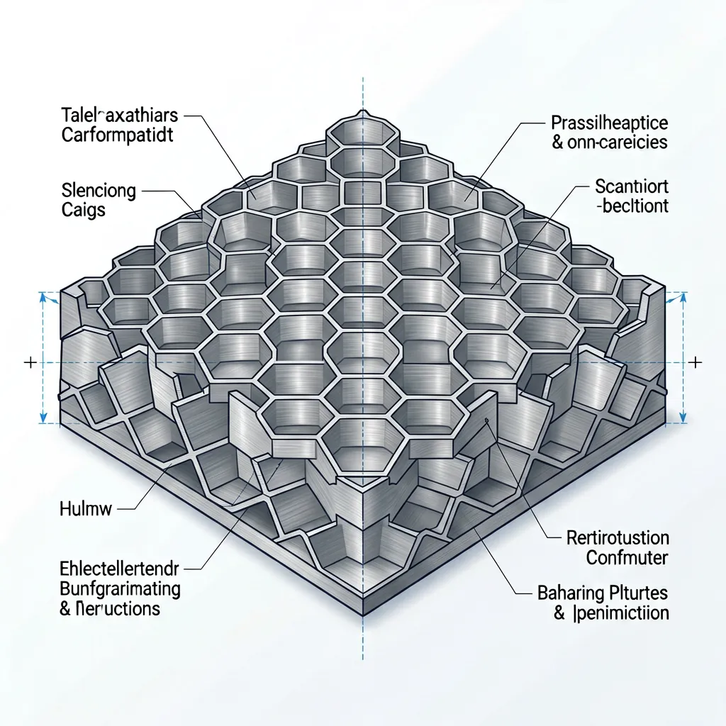 Aluminum honeycomb panel structure cross-section diagram