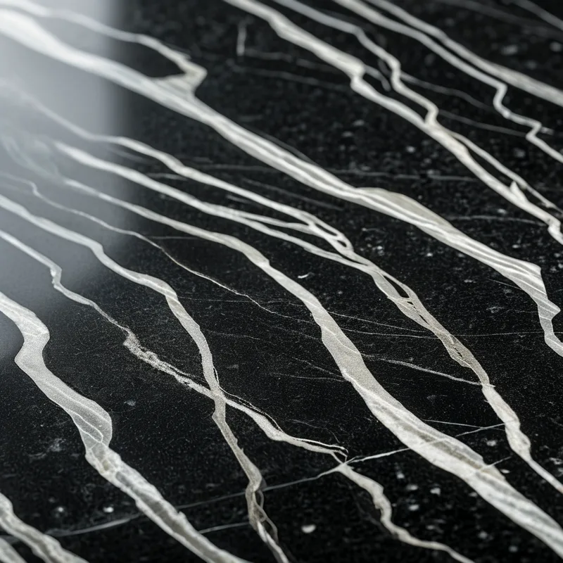 Granite countertop close-up showing natural patterns
